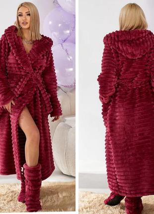 Халат махра,бордо,42-60