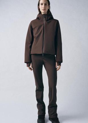 Брюки коричневые водостойкие zara new