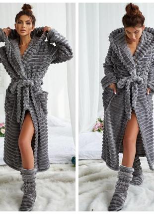 Халат махра,графіт,42-60 ,