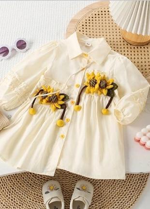 Платье-рубашка на девочку