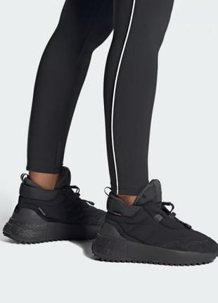 Чорні теплі зимові кросівки дутики ботінки черевики ботинки adidas  x_plrboost puffer оригінал