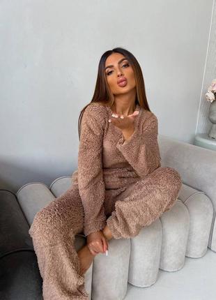 😍🔥 теплая пижама плюш 🥰🔥