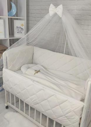 Велюрова ніжна постіль з балдахіном