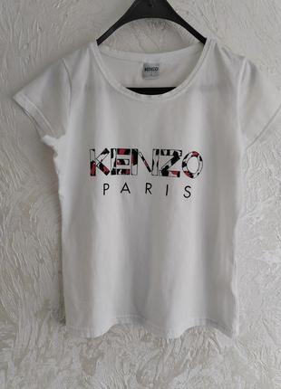 Белая футболка kenzo