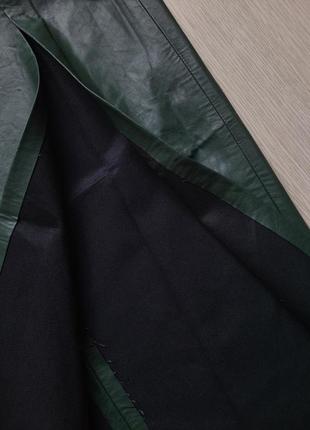 Платье платье миди кожаное с разрезом хаки s zara 2207/1338 фото