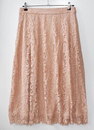 Marks&spencer дуже красива спідниця мереживна з защипами