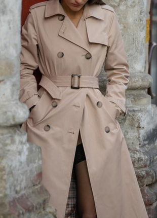 Тренч, плащ, пальто, бежевий тренч
