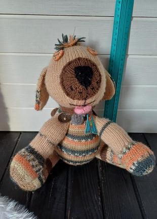 Вязаная собачка собачка зендмейд handmade ручная работа