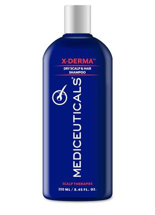 Отшелушивающий шампунь против сухости и зуда кожи головы mediceuticals x-derma shampoo 250 мл