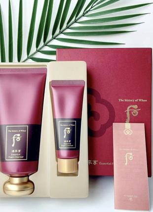 The history of whoo jinyulhyang essential cleansing foam special set, 180 мл + 40 мл