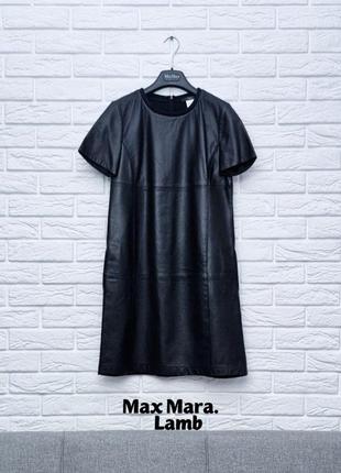 Кожаное мини платье max mara. оригинал.
