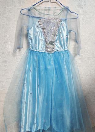 Карнавальное новогоднее платье принцессы эльзы фроузен frozen ельза ледяное сердце холодное сердечко эльза
