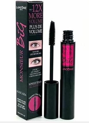Туш lancome monsieur big volumizing mascara для об'єму та довжини ланком оригінал