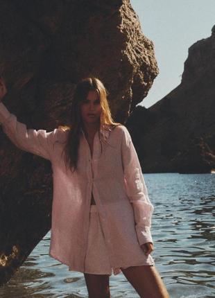 Сорочка оверсайз зі 100% льону