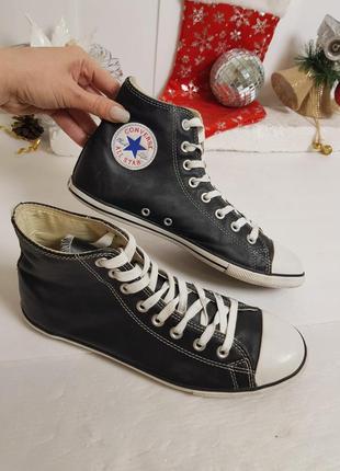 Высокие кожаные кеды конверс унисекс Converse конверсы chuck taylor all star 41