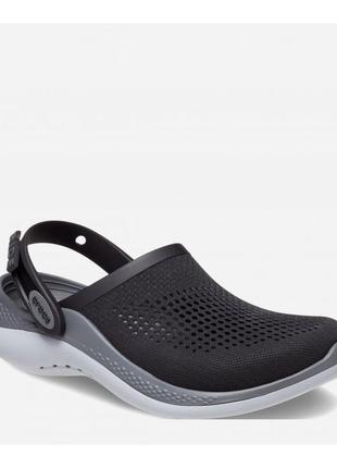 Crocs literide 360 black/slate grey (чорно-сірий)