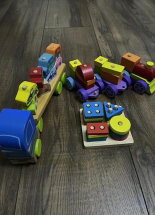 Продам деревяные игрушки монтессори