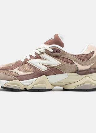 Кроссовки new balance 9060 brown mushroom beige brown