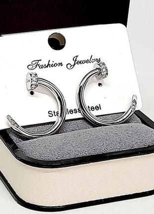 Серги гвоздь, сережки  гвозди, медсталь, позолота, родий