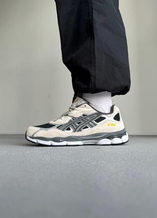 Мужские кроссовки asics gel-nyc black beige v / smb