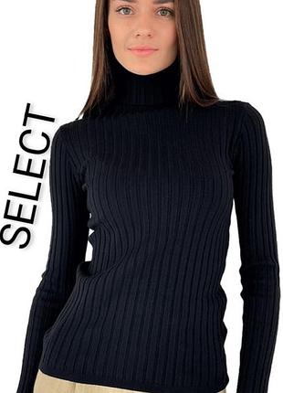 Новый коттоновый гольф водолазка бренда select принт широкий рубчик u9 8 eur 36