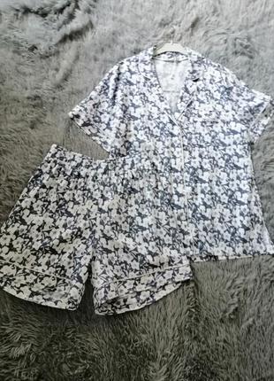 Пижама цветочный принт очень качественная ткань