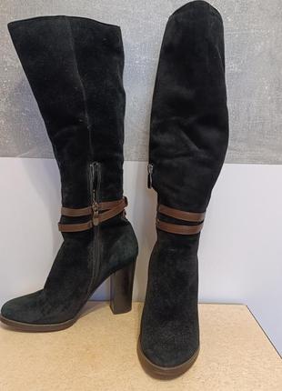 Высокие сапоги следующая замша 36 размер состояния хорош