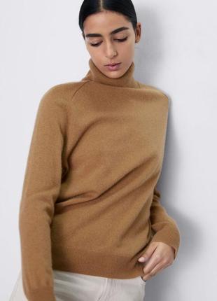 Светр гольф свитер massimo dutti кашемір шерсть шовк