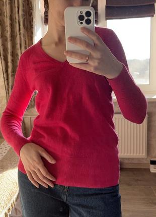 100% cashmere кашемировая кофта, малиновый джемпер