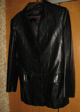 Куртка, пиджак, шкіра натуральная кожа, sld (slim leisure design), р38, км0734 демисезон2 фото