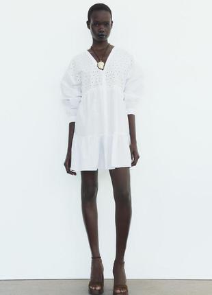 Сукня zara з прошвою