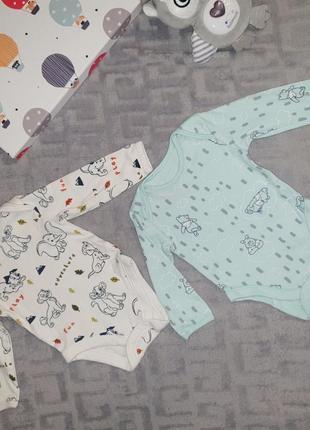 Комплект боди слип человечек песочник с длинным рукавом george 3-6 мес 62-68 см