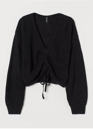Свитер укороченный, черный h&amp;m