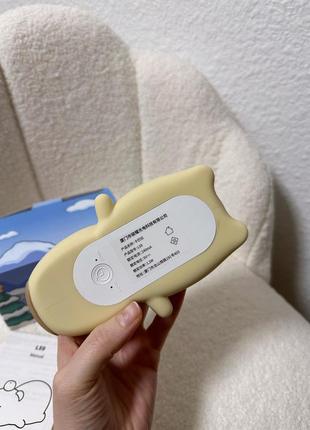 🔴уценка🔴 светильник ночник спящего лежача капибара лампа сенсорный мягкий силиконовый беспроводной детский с таймером9 фото