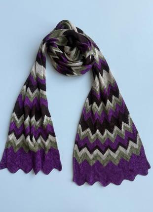 Шарф missoni віскоза зіг-заг