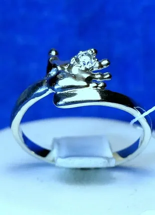 Серебряное кольцо ручка младенца с фианитами кс 1247