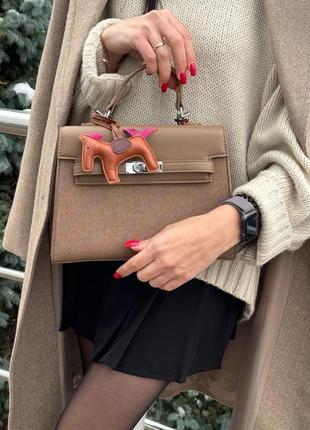 Сумка жіноча, шкіряна, бежева