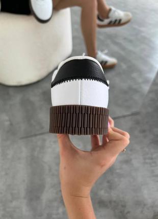 Кроссовки adidas samba white black 5