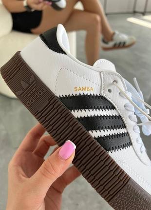Кроссовки adidas samba white black 4