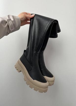 Зимние кожаные сапоги2 фото