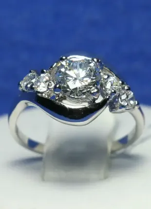 Серебряное колечко с фианитами малика 4815-р