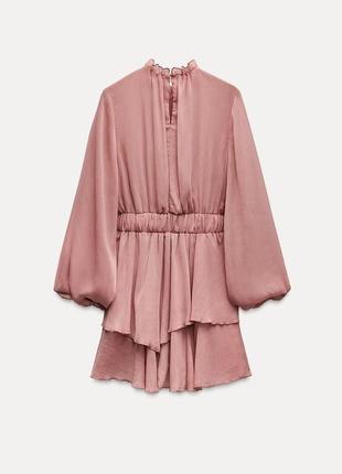 Платье zara, платье с воланами zara, вечернее платье zara6 фото