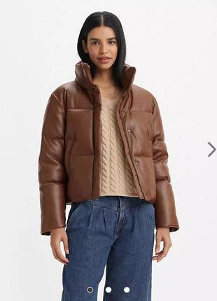 Levi’s faux leather puffer jacket