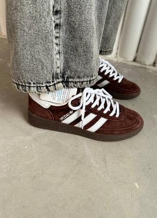 Кроссовки adidas spezial brown white