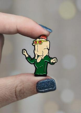 Металлический значок, пин "моника с индейкой. друзья" (знач0869)