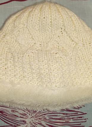 Шапка двойная, внутри утеплитель - мех