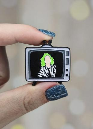 Металевий значок, пін "бітлджюс" (знач0877)