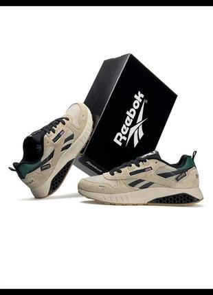 Мужские кроссовки reebok classic leather hexalite sand black gum