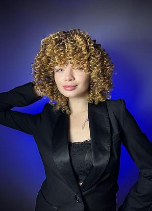 Кучерява перука афро з термоволокна руса
