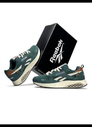 Чоловічі кросівки reebok classic leather hexalite green beige